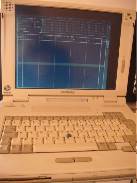 The old compaq laptop running AdTrack2